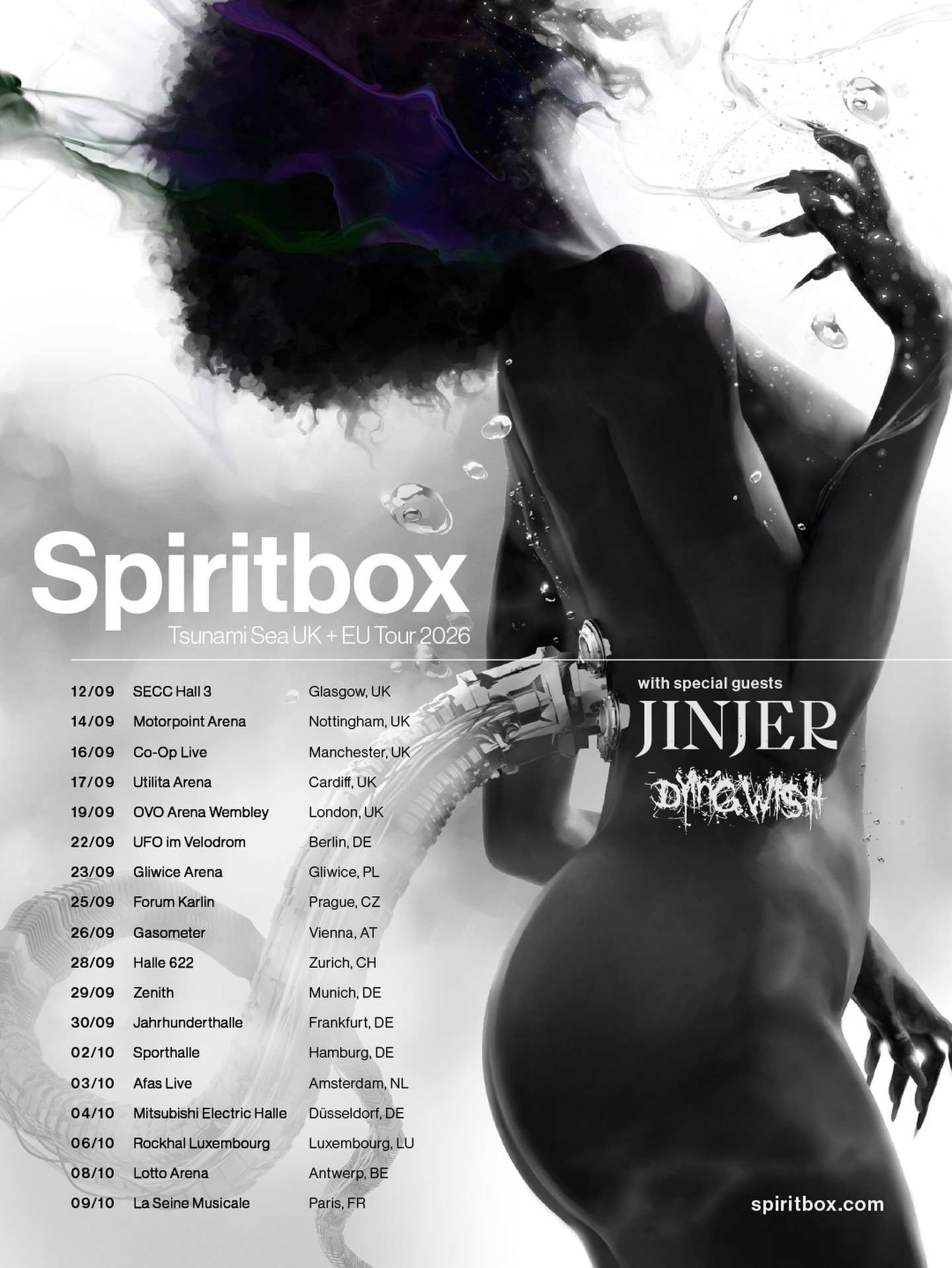 Spiritbox Tsunami Sea Tour Poster 2026